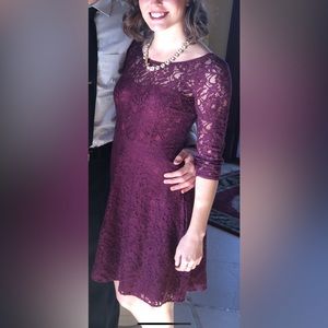 A-line lace cocktail dress